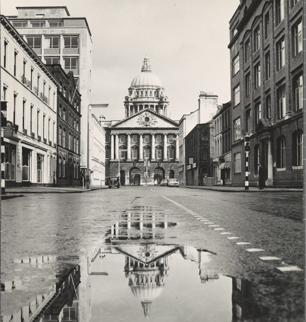 Photograph of Belfast Ceity Hall taken by Patrick Rossmore from the Rossmore Collection in the IAA.