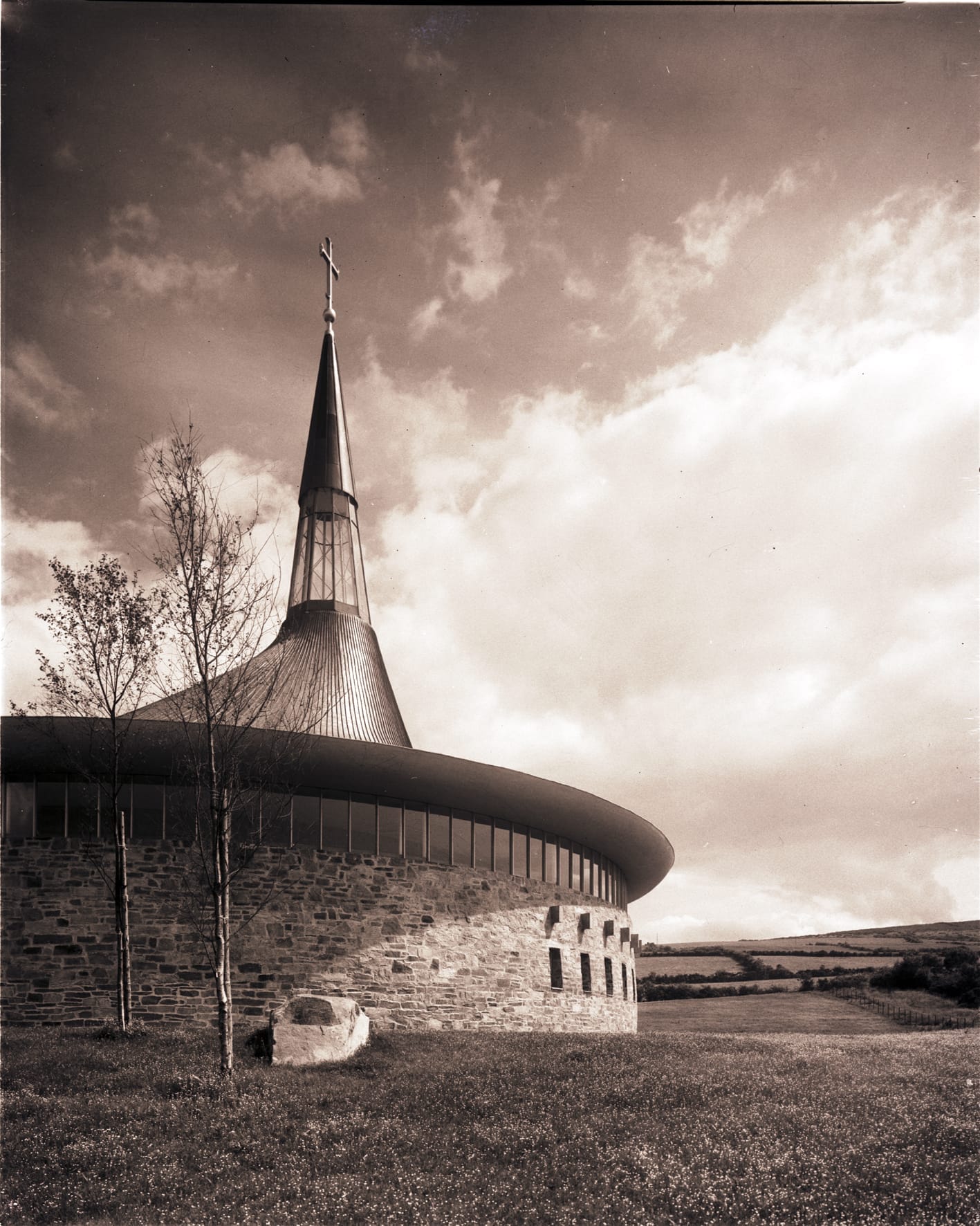Black and white photograph by St. Aengus, Burt, Co. Donegal 1967. RIBA British Architectural Library Photographs Collection
