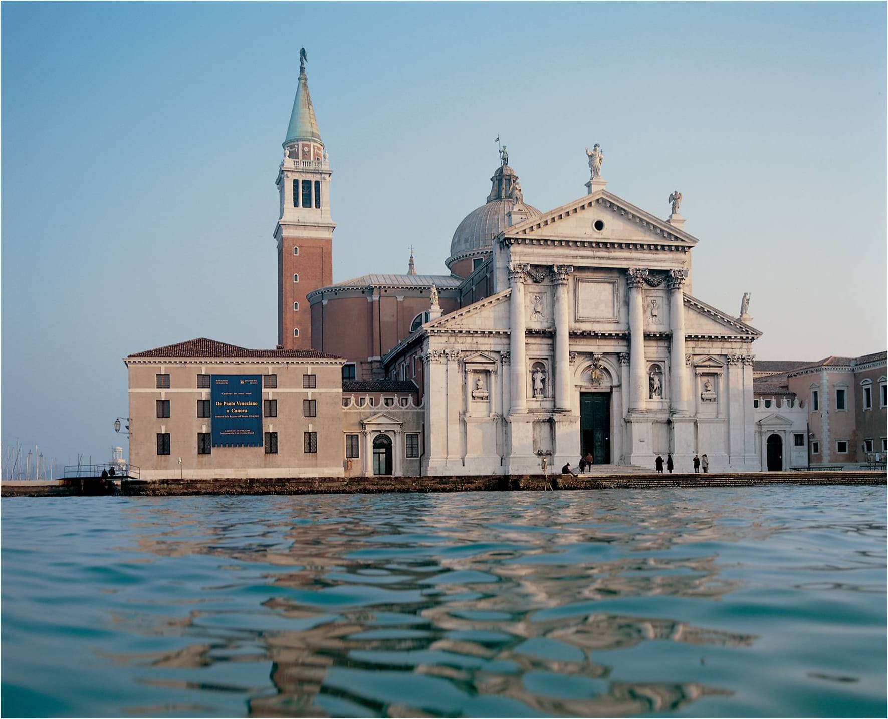 Colour photograph of church on an island in venice