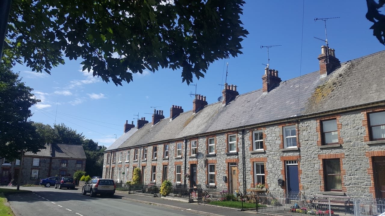 Photograph of College Square North, Bessbrook, Co. Armagh, taken by Livia Hurley in 2018.